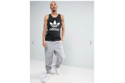 adidas Originals Trefoil Logo Tank In Black BK7104